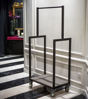 Hotel style luggage cart of modern conception